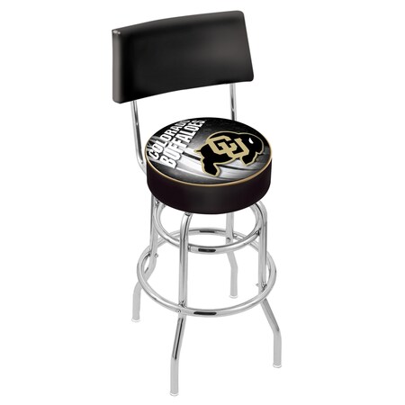 Holland Bar Stool Co 30" Chrome 2-Ring Colorado Swivel Bar Stool, Back L7C430ColoUn-D2